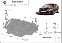 Plieninė variklio apsauga Skoda Superb (2008-2015)