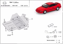 Plieninė variklio apsauga Opel Calibra (1990-1997)