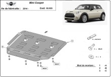 Plieninė variklio apsauga Mini Cooper (2014-2024)