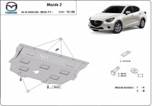 Plieninė variklio apsauga Mazda 2 (2014-2026)