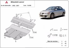 Plieninė variklio apsauga Mitsubishi Lancer (2002-2007)