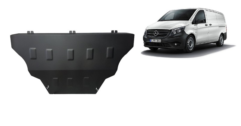 Plieninė variklio apsauga Mercedes Vito W447, 4x2, 1.6 D (2014-2026)