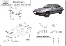 Plieninė variklio apsauga Daewoo Espero (1991-1999)