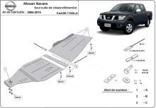 Aliumininė pavarų dėžės apsauga Nissan Navara (2005-2015)