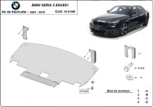 Plieninė variklio apsauga BMW 5 serija E60/E61 (M paketo priekinis bamperis) (2003-2010)
