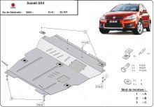 Plieninė variklio apsauga Suzuki SX 4 (2006-2013)