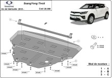 Plieninė variklio apsauga SsangYong Tivoli (2015-2023)