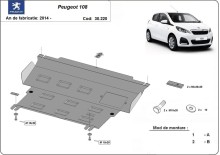 Plieninė variklio apsauga Peugeot 108 (2014-2021)