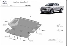 Plieninė variklio apsauga Ssangyong Musso Grand (2018-2026)