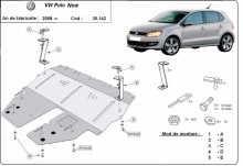 Plieninė variklio apsauga VW Polo (2009-2017)