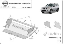 Aliumininė radiatoriaus apsauga Nissan Pathfinder (2010-2026)