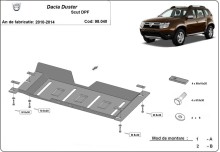 Plieninė DPF filtro apsauga Dacia Duster (2010-2013)