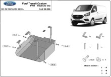 Plieninė AdBlue bako apsauga Ford Transit Custom (2020-2023)